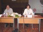 Chairing a session (Jukka Krisp, Kari Strande)